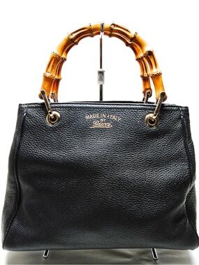 Gucci Bamboo Top Handle Tote Black Pebbled Leather GHW 
LIVE SHOW QUICK LIST